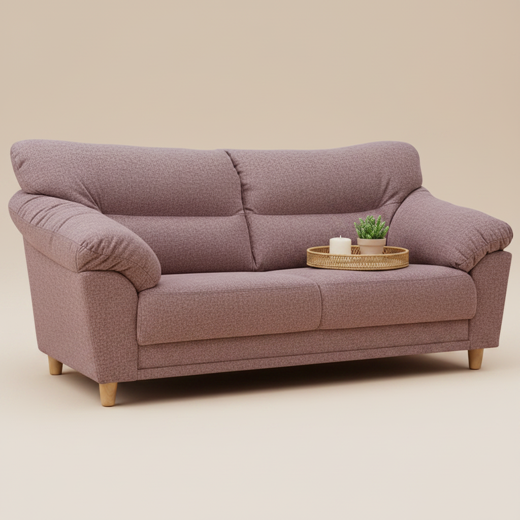 Fox sohva pehmeä vaalea tausta koripunottu tarjotin